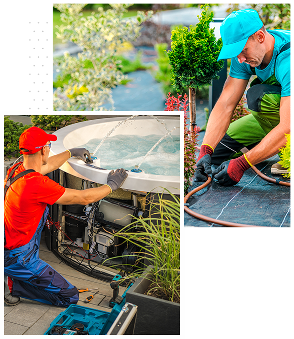 Garden remodeling, pool and spas repair, green areas in Utah by CR Quality Services.